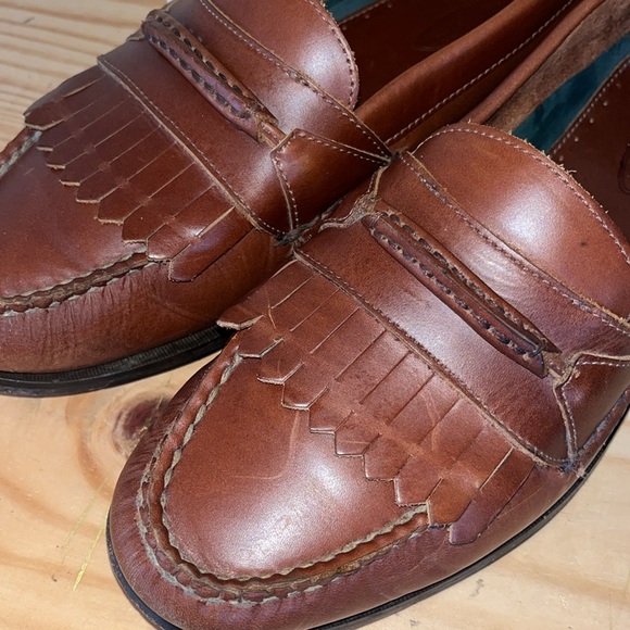 Vintage G.H. Bass & Co. Men\'s Brown Leather Penny Loafers Slip On Shoes main image 8